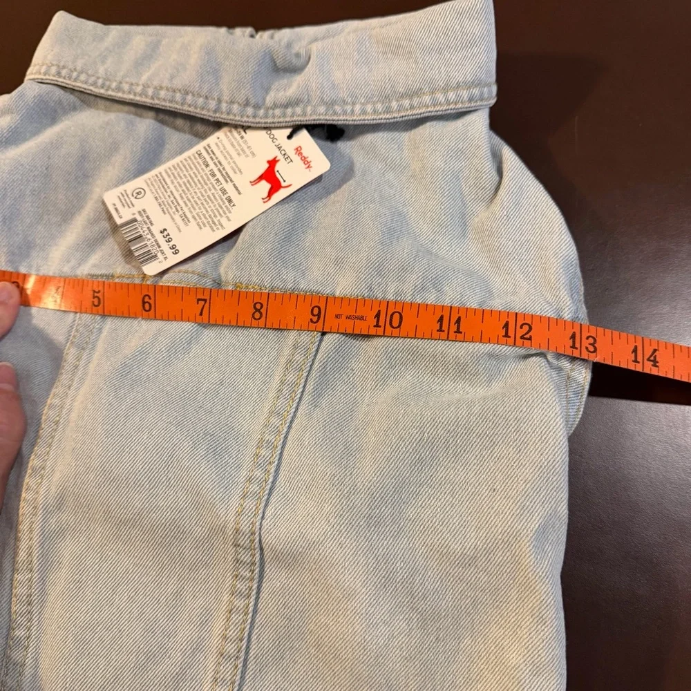 NWT Reddy Denim Dog Jacket - Light Wash, XL